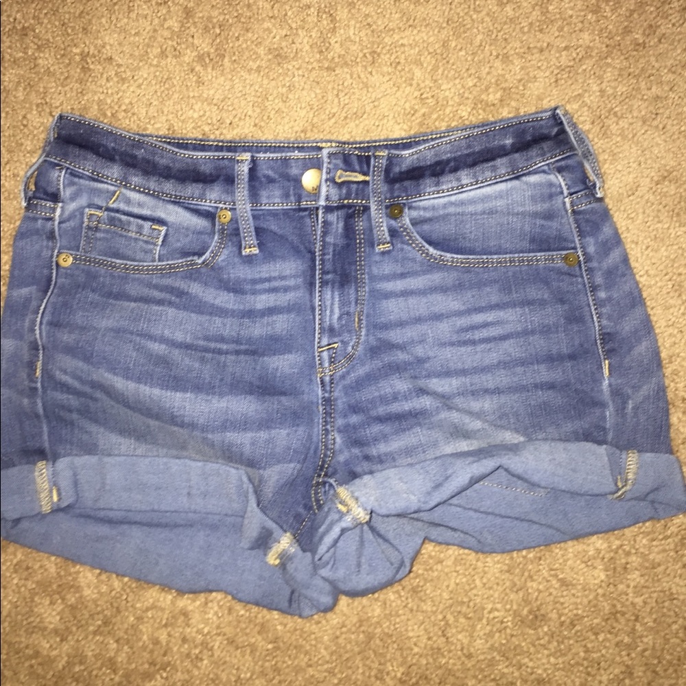 High rise jean shorts